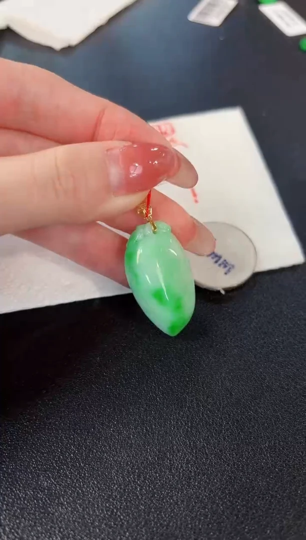 【闪购商品】翡翠颈饰18K金镶嵌缅料A货/支持复检/一件