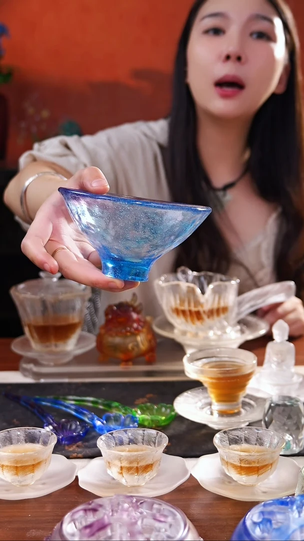 古法琉璃绿色建盏