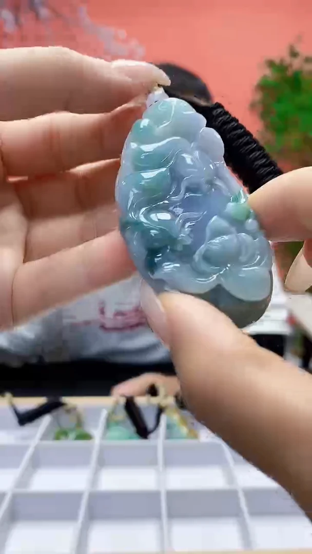 未镶嵌定制翡翠4898ty-毛货挂件30