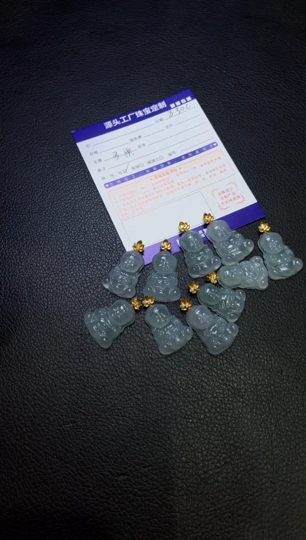 18K金镶嵌挂件翡翠多样性/发一件18k宝宝佛