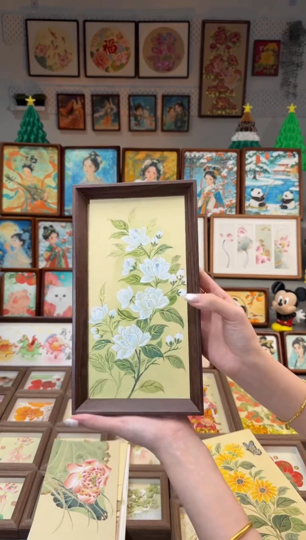 国画白栀子花 手绘国画27