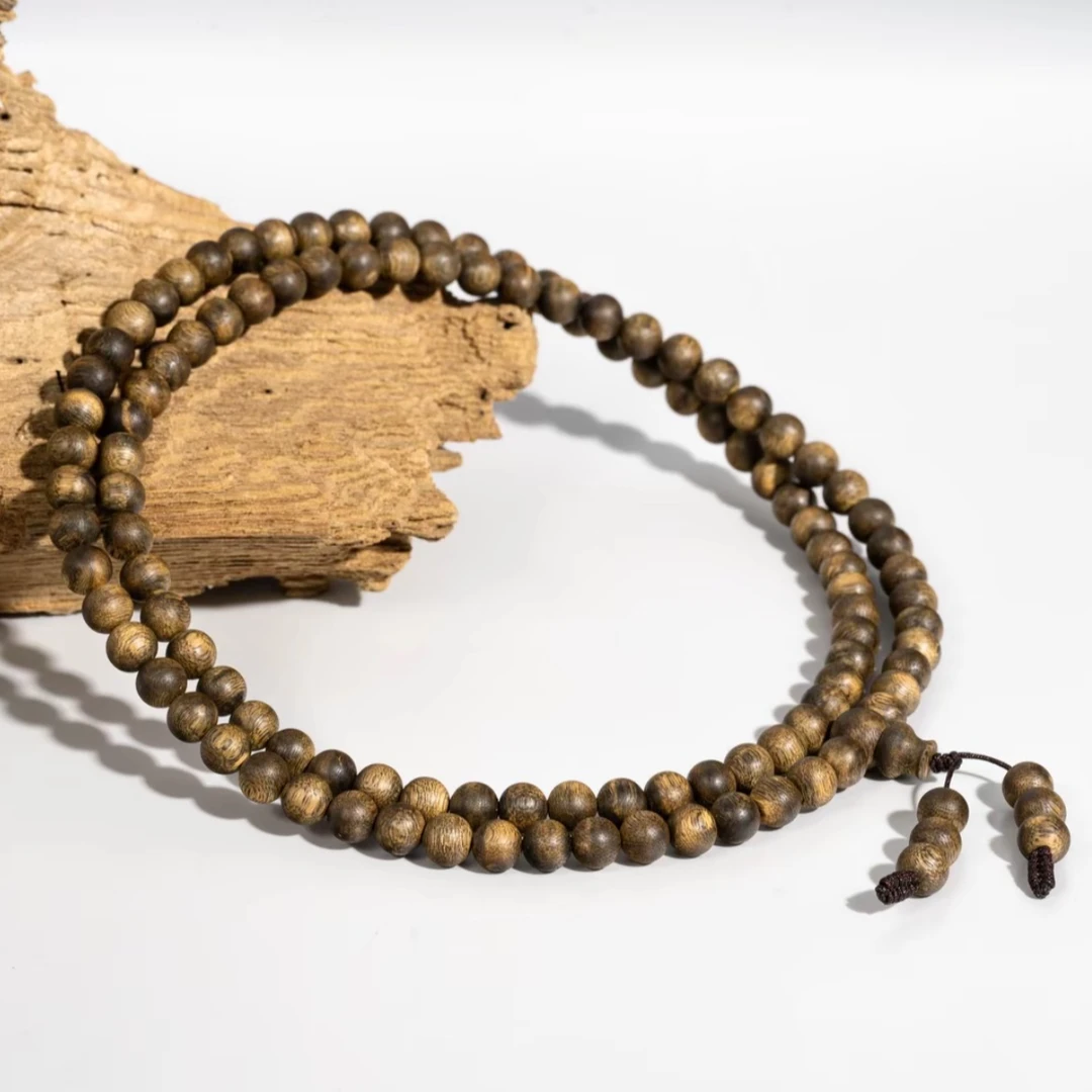 沉香海南莺歌绿棋楠6mm/8mm 多圈手串(108颗)