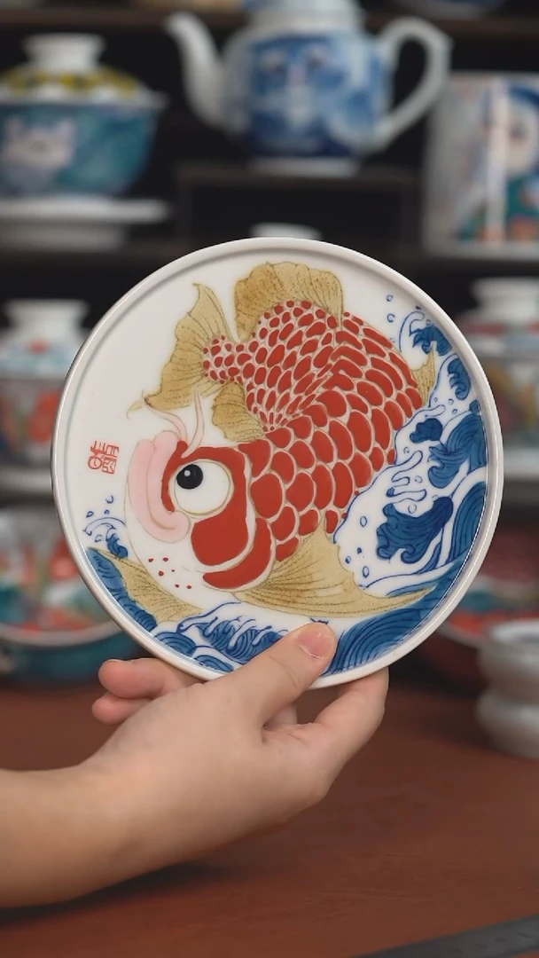 昨明手绘壶承  （微瑕福利 ）