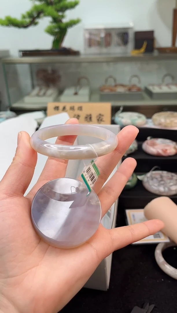 未镶嵌手镯石英质玉55圈口（赠品镯心）1039540