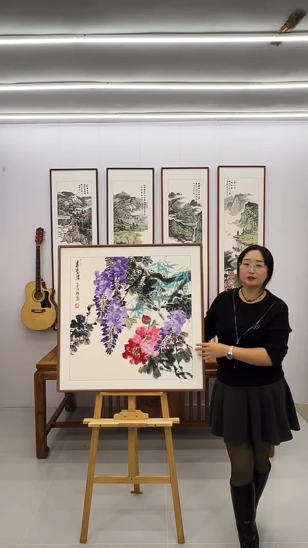 国画汪琼 80*80 春意浓