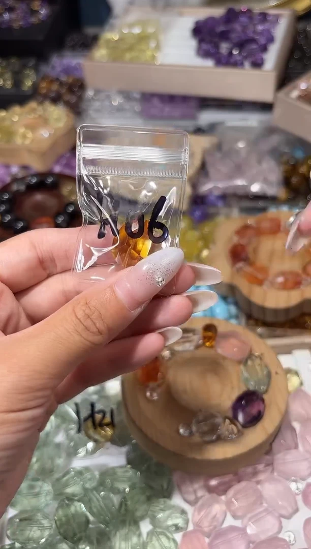 水晶手串未镶嵌H06爆力黄水晶随行拍3