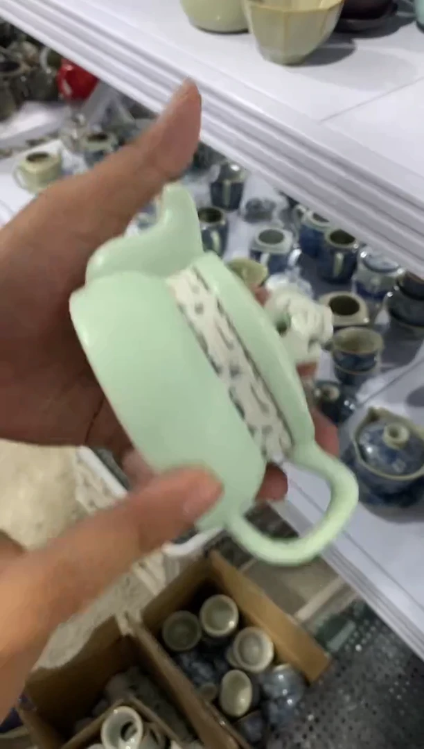【新粉福利】汝窑茶壶盖碗茶杯主人杯微矿点
