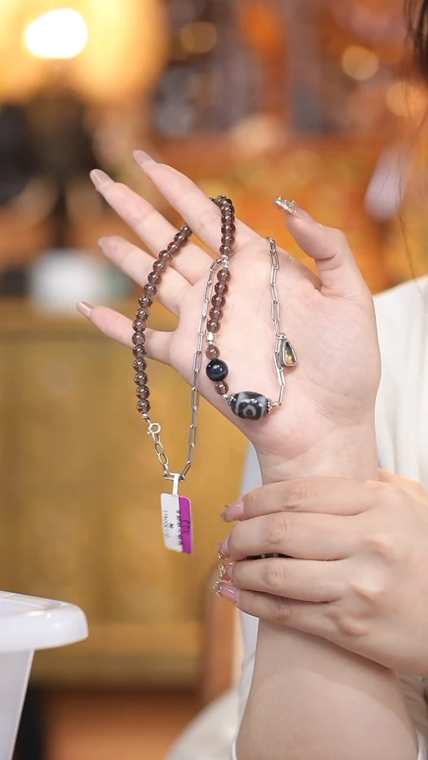 【闪购商品】玛瑙/玉髓颈饰未镶嵌xm三锁骨链