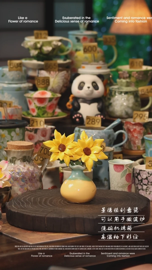 陶瓷景德镇高温釉下彩手工手绘款式