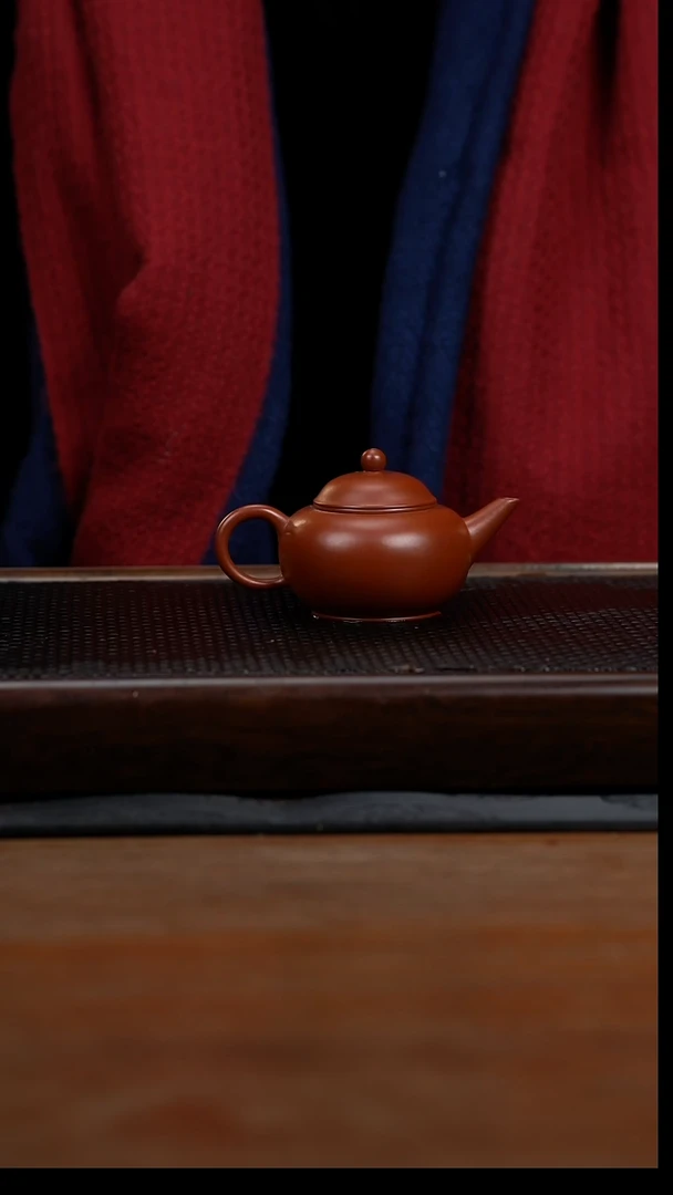 茶壶紫砂100cc黄龙山原矿朱泥超薄胎水平1