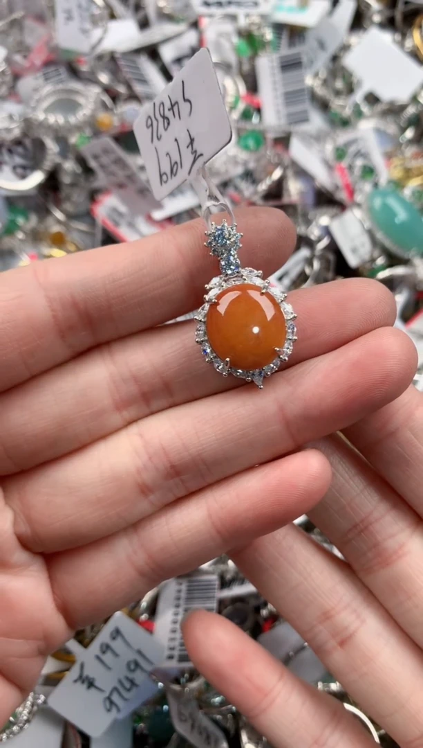 银S925镶嵌戒指翡翠101010---7