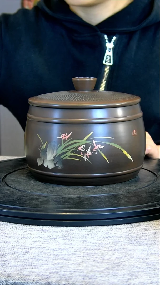 【闪购商品】建水全手工紫陶茶罐精磨152