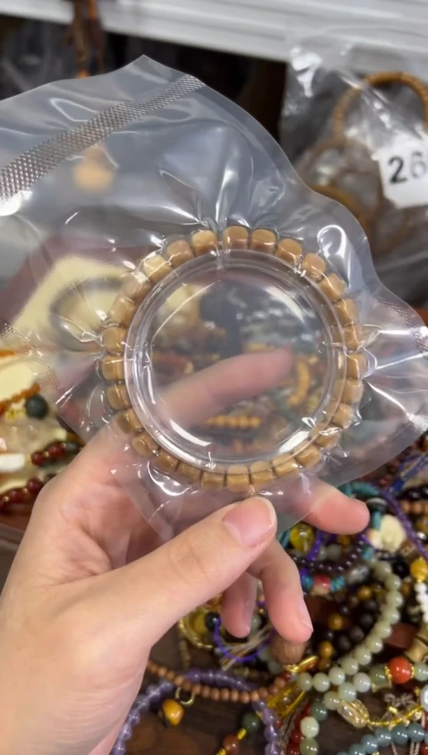 柏香籽/百香籽手串龙脊菩提四方珠金标手串[0725]