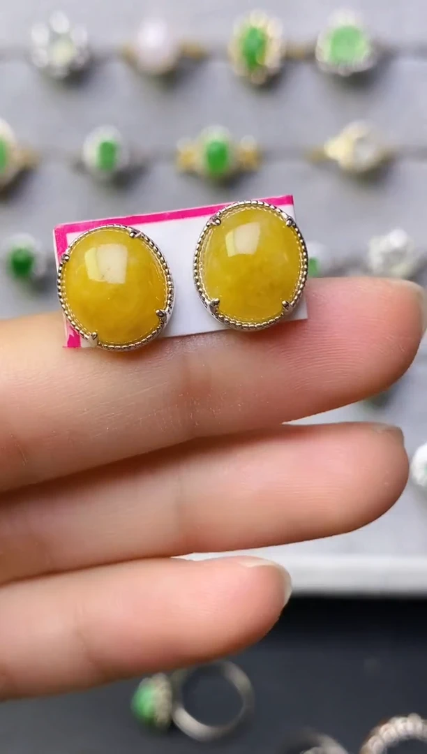 翡翠戒指银S925镶嵌百内无证书