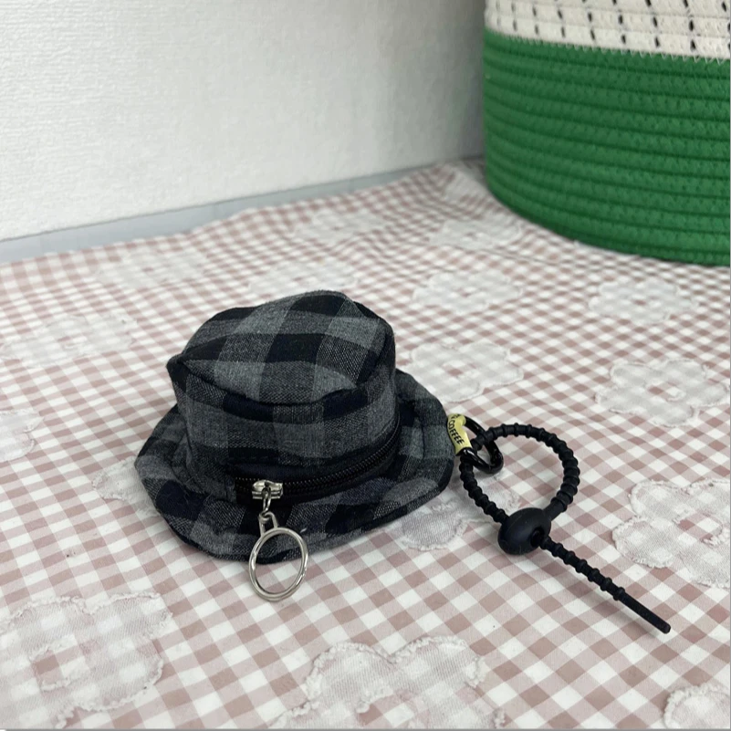 小众设计耳机零钱包迷你渔夫帽子包钥匙女包硬币收纳小挂包挂件潮
