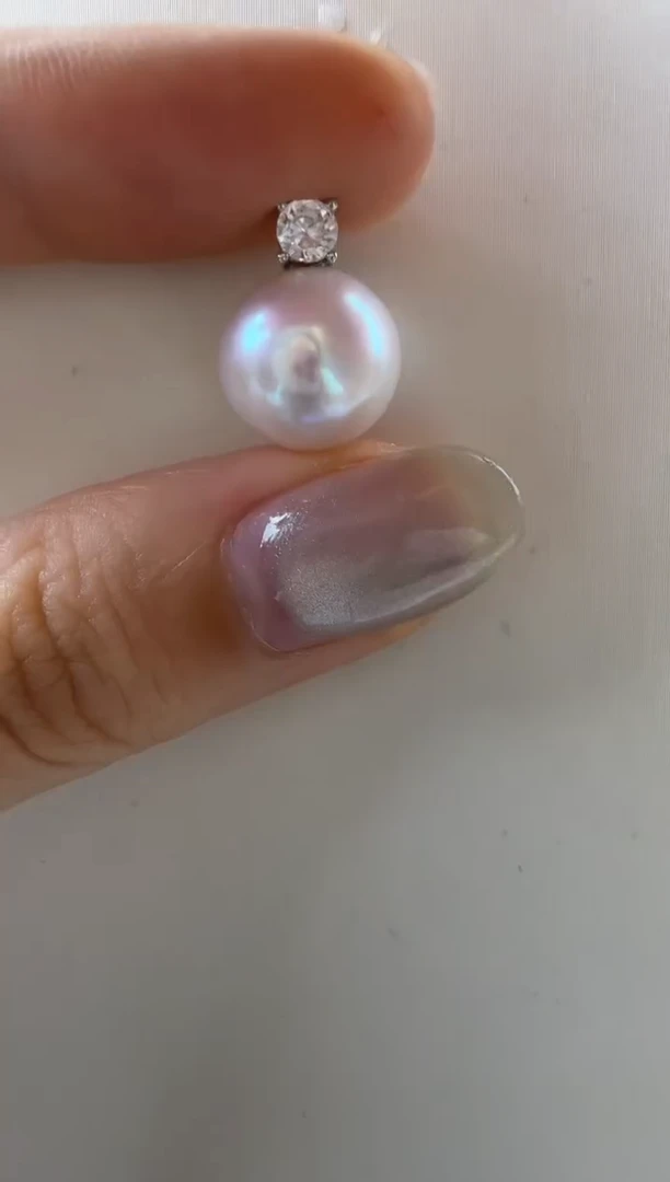 淡水珍珠银S925镶嵌吊坠(赠链)11-12mm王妃吊坠