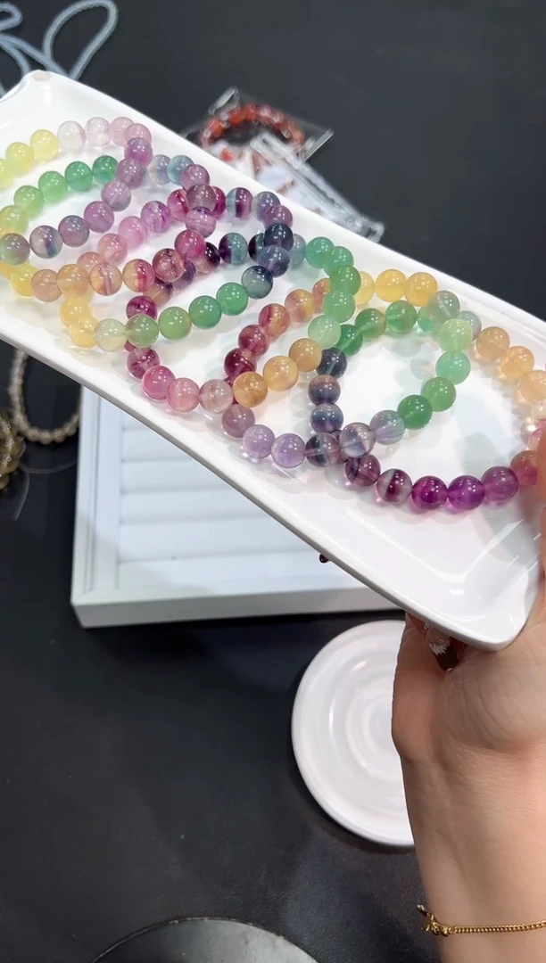 【闪购商品】萤石手串未镶嵌28l多样性发其一/1条默认微瑕