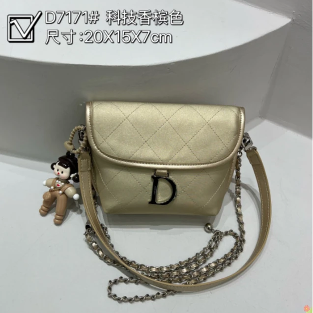 【YI CHEN】ZT-D7171-科技香槟色-高定轻奢时尚百搭潮流女士包包