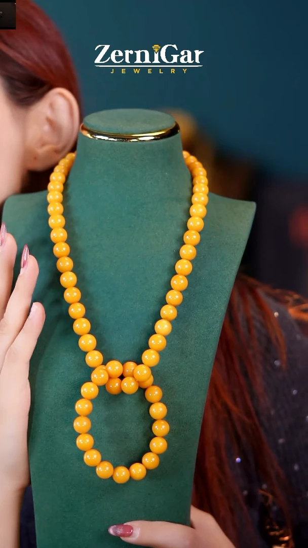 【闪购商品】琥珀颈饰未镶嵌天然琥珀两件套