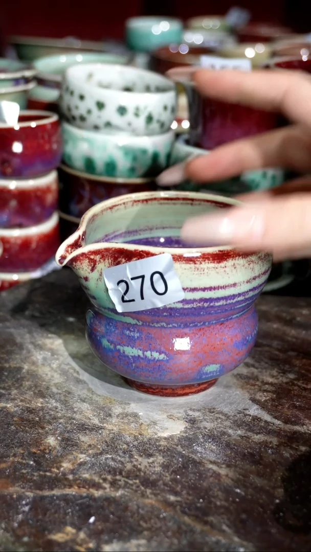 摆件精品窑变钧瓷茶器