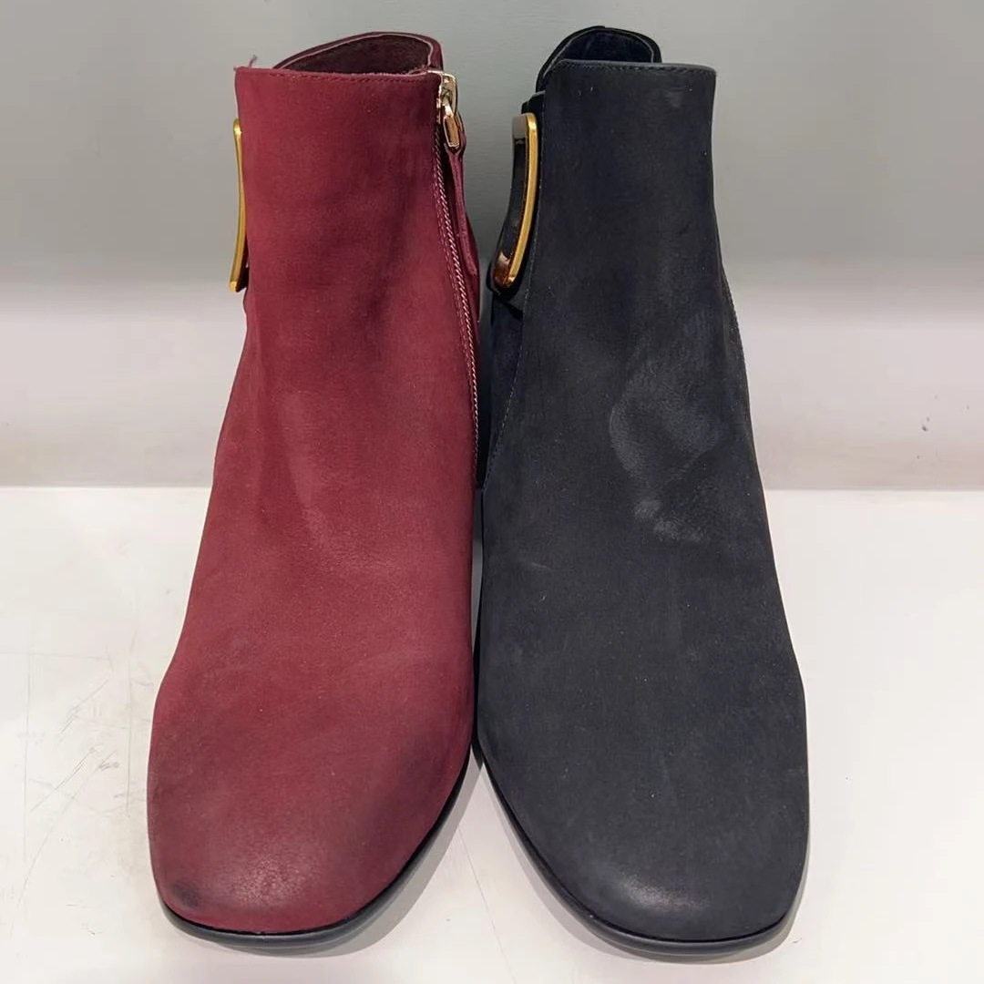 （116）莲萧玉丽磨砂皮，粗跟女鞋，里外纯皮时尚休闲女士