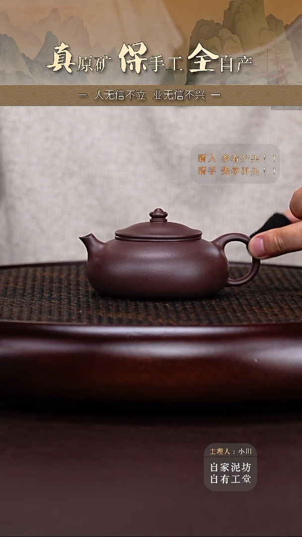 茶壶紫砂台西紫泥寒江