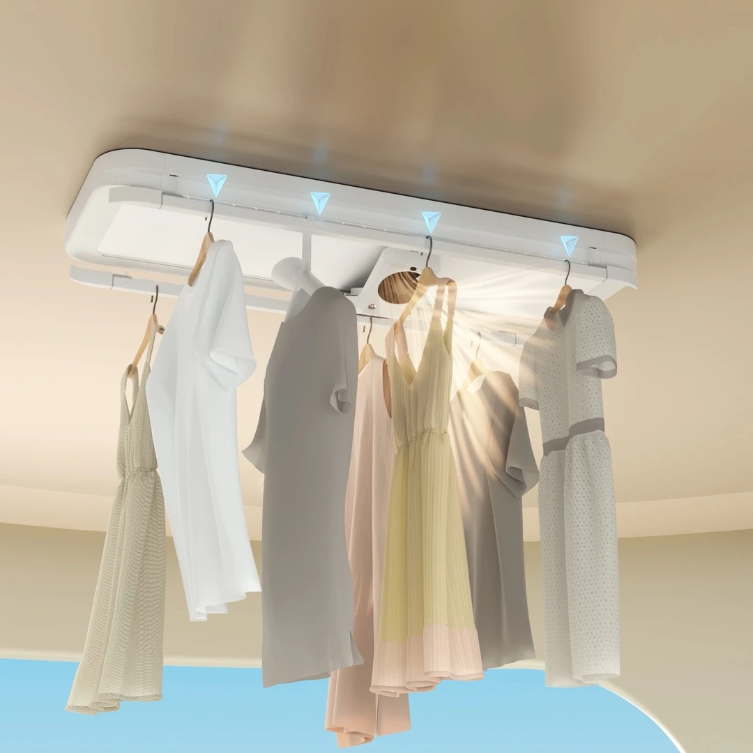 喜伊伊超薄雷达烘干电动智能晾衣架晾衣架阳台专用2025年最新款