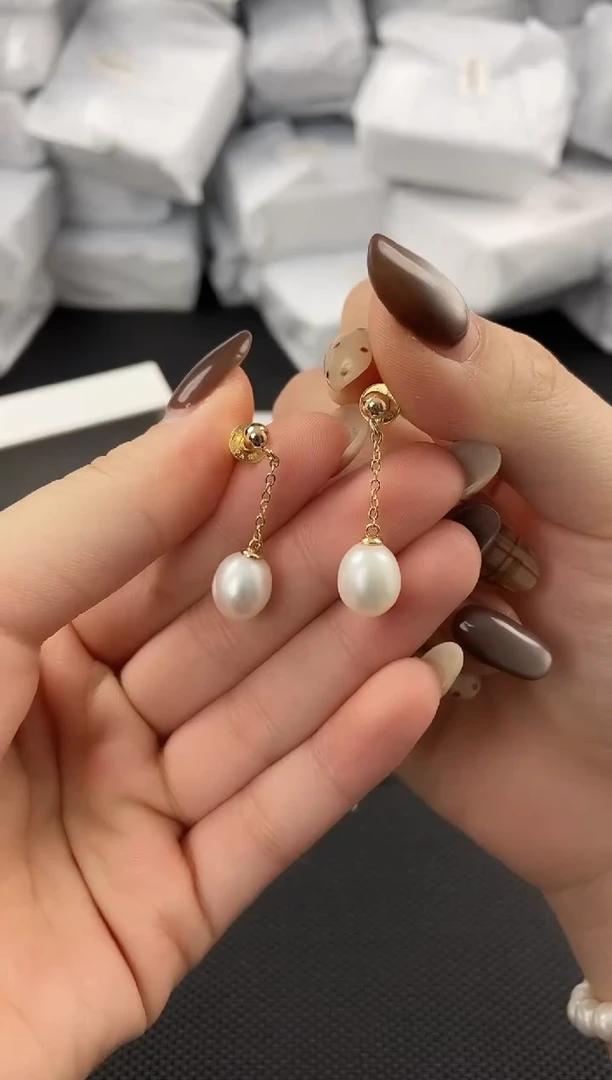 未镶嵌耳饰淡水珍珠ed1067