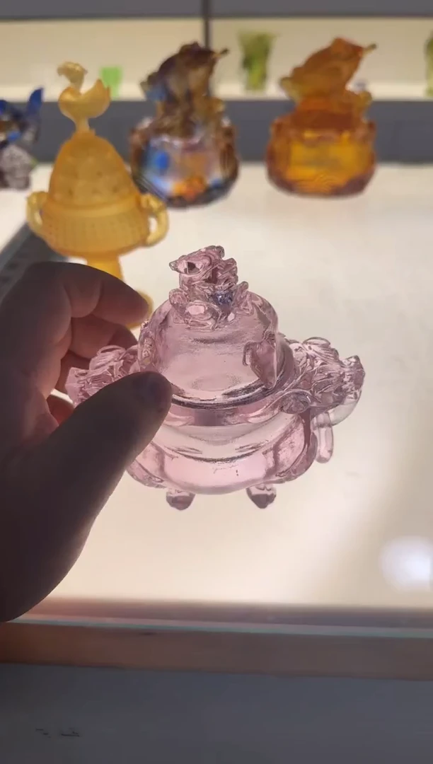 手工艺品琉璃狻猊香炉