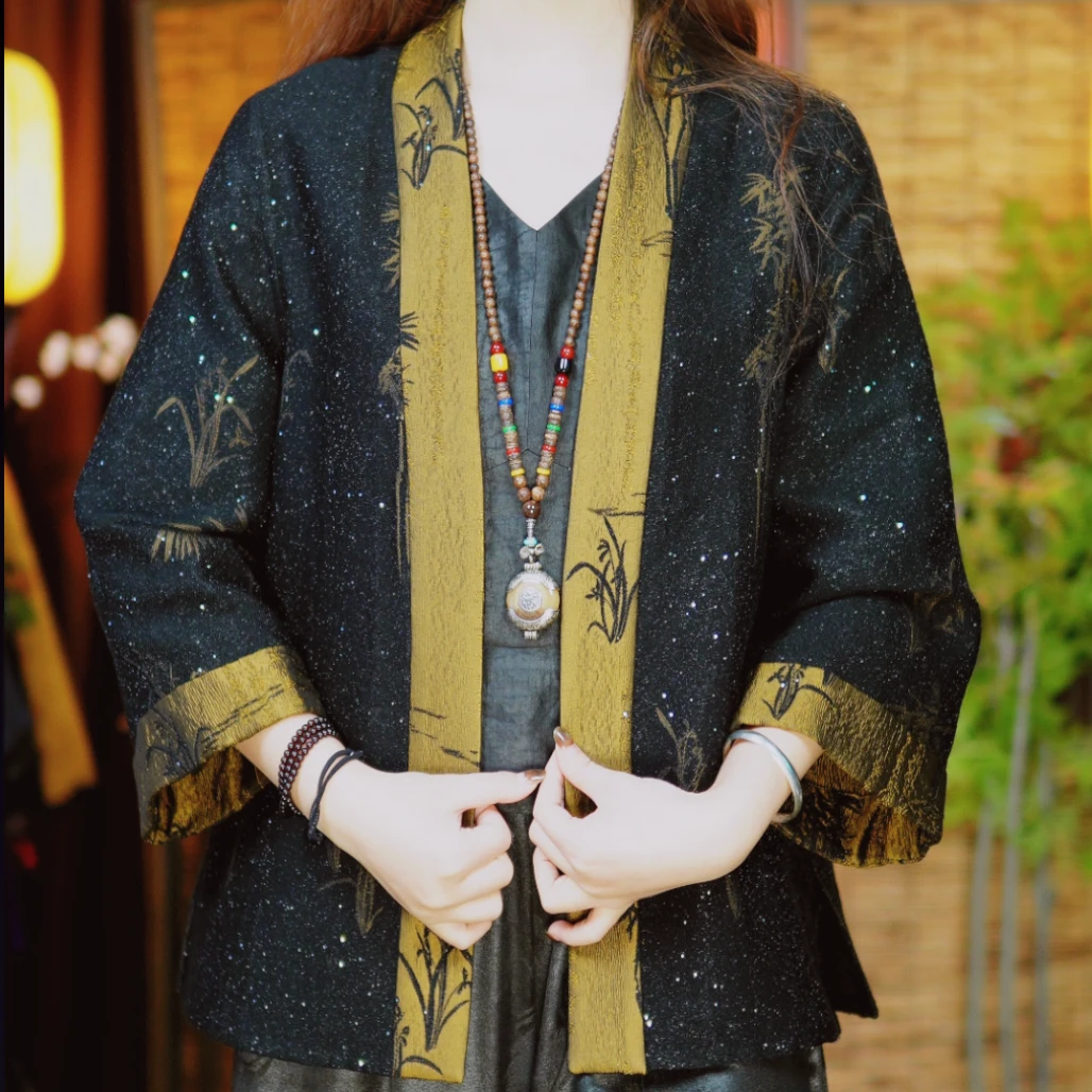 新中式外衣常规秋季秦汉汉服女装宽松上衣短款长款