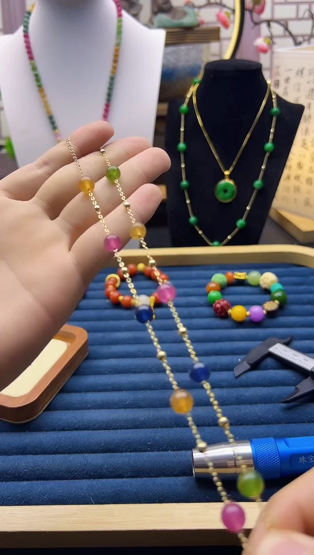 【闪购商品】碧玺颈饰14K金镶嵌X246