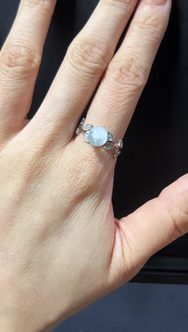 【闪购商品】水晶戒指银S925镶嵌发一（17）