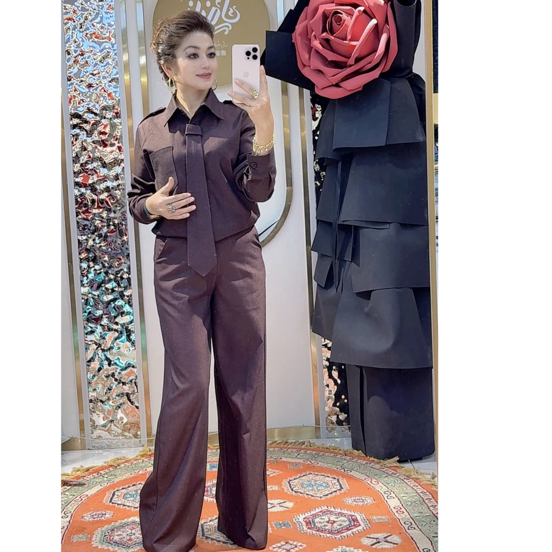 休闲风通勤显瘦轻职风极简风西裤时尚套装百搭网红