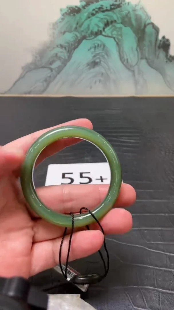 未镶嵌手镯和田玉（碧玉）紫*花55+