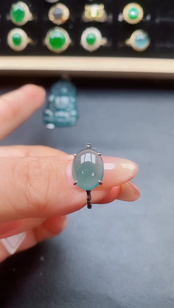翡翠戒指银S925镶嵌321321