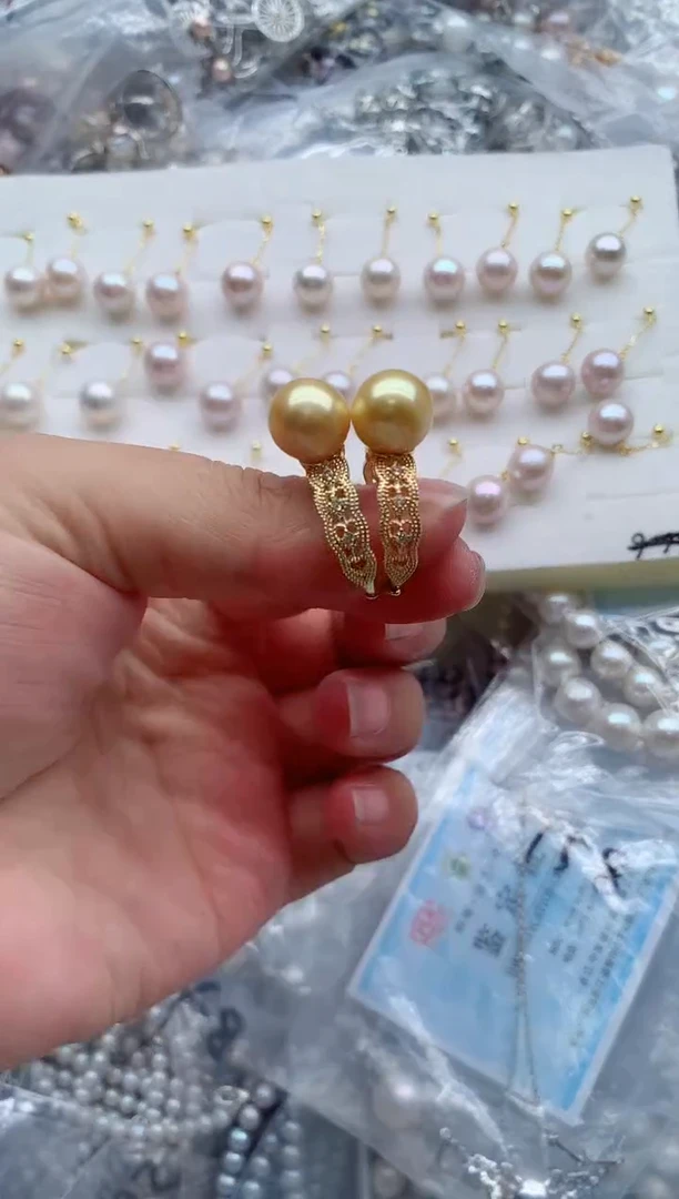 合金戒指淡水珍珠多样性发其一，非无暇