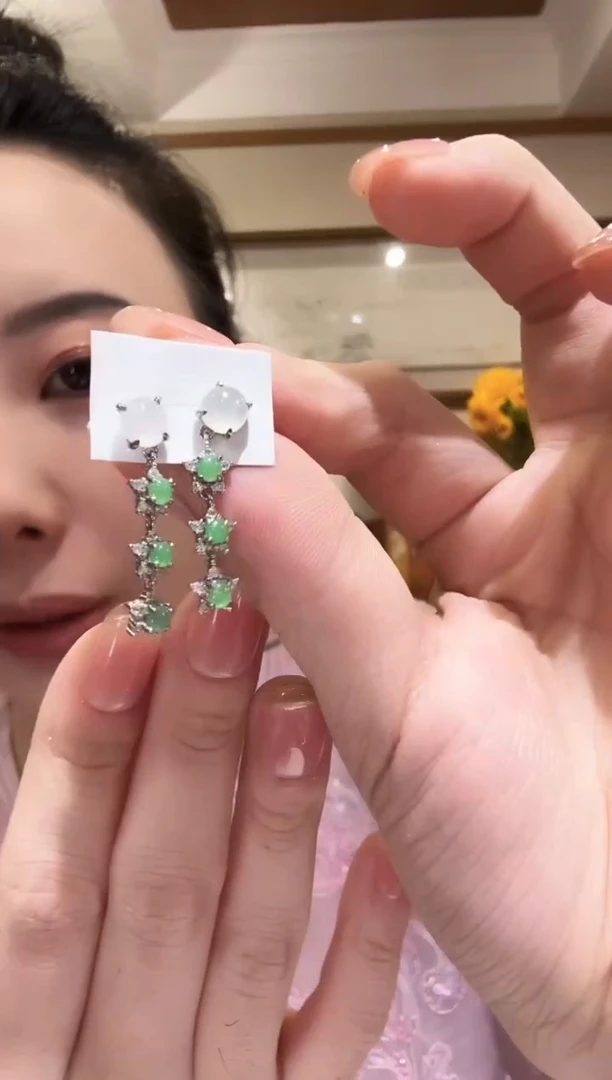 翡翠银S925镶嵌颈饰国风