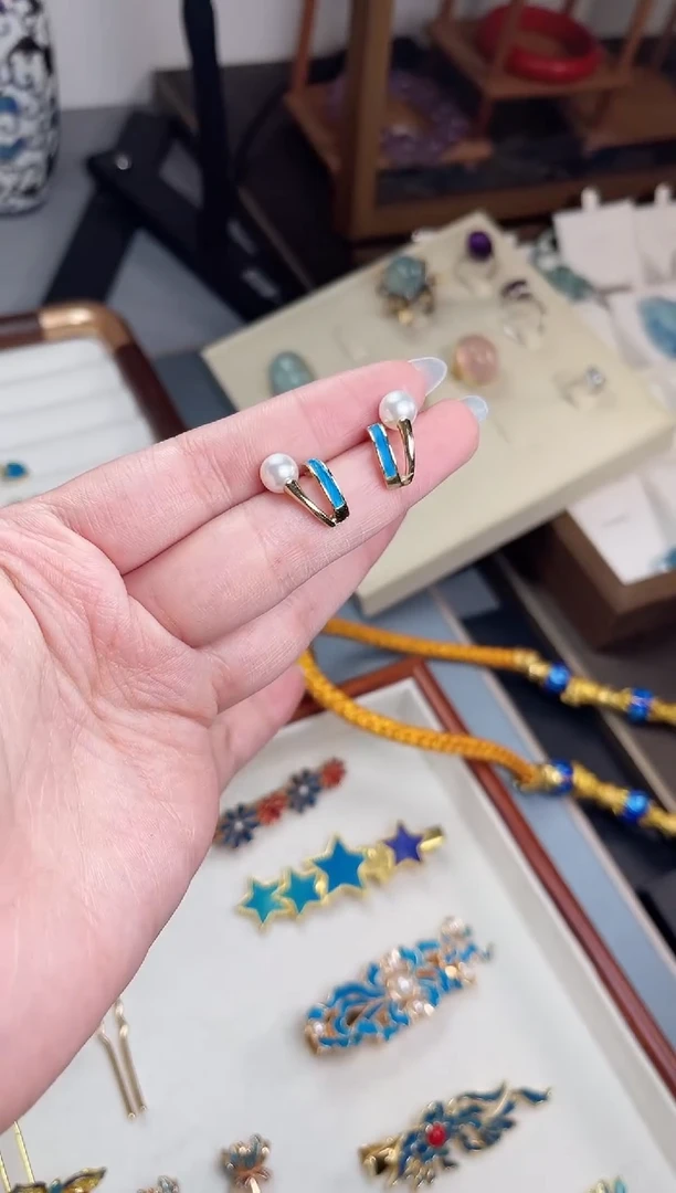 永***️，珐琅耳针-孤品