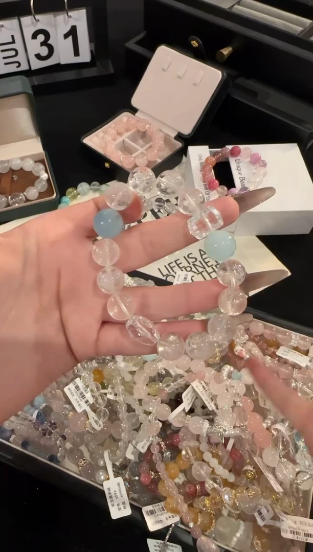 水晶手链合金白阿赛x2140