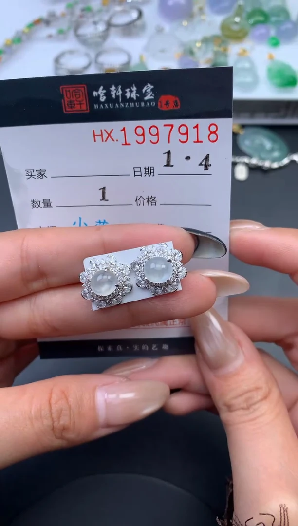 未镶嵌挂件翡翠哈轩 耳饰1对·1