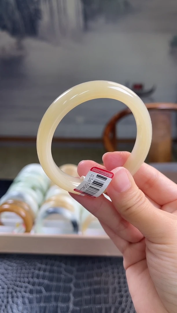 未镶嵌手镯和田玉54+圈口0624