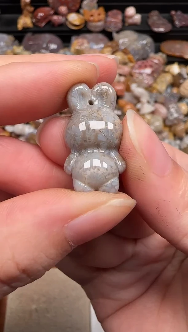 硅化珊瑚（珊瑚玉）未镶嵌颈饰685