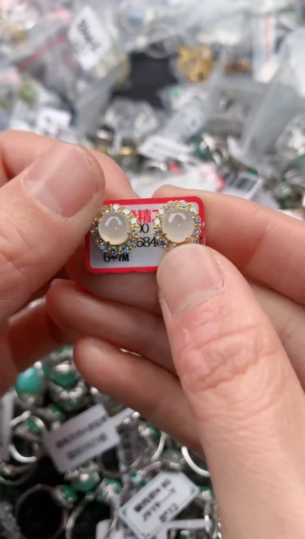 银S925镶嵌戒指翡翠1                         7