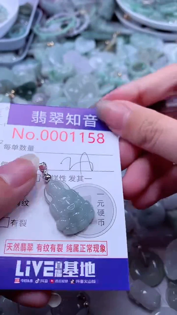 翡翠未镶嵌吊坠(不含链)1158