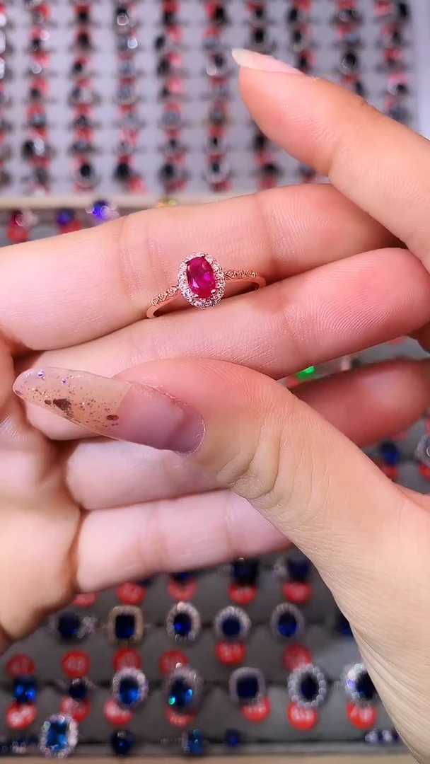 【闪购商品】红宝石戒指银S925镶嵌11111111