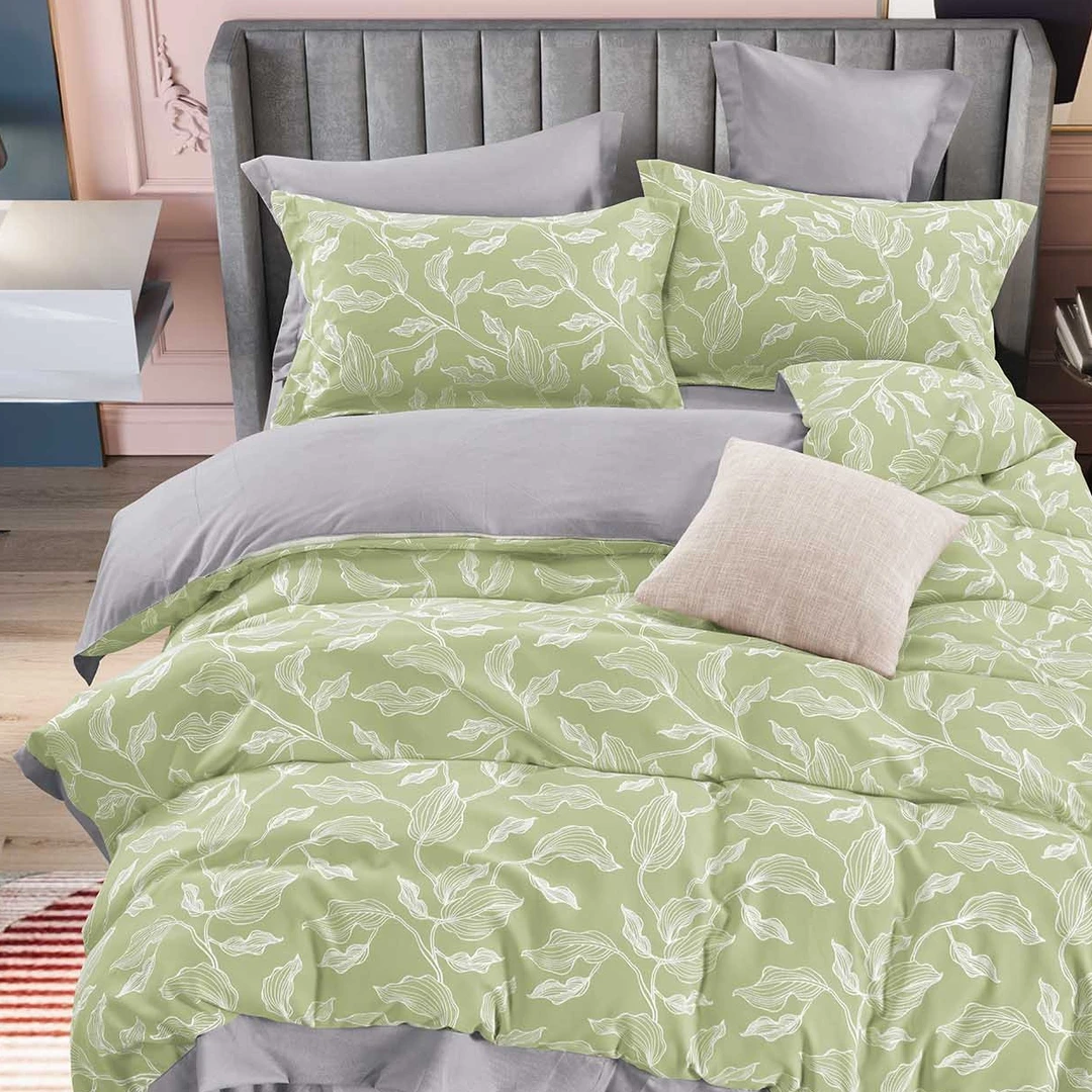 香秀枝叶-柔软透气亲肤加厚保暖轻奢简约高端不掉毛双层纱被罩