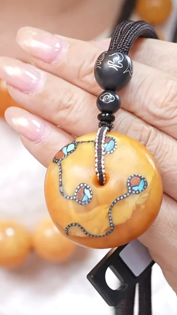 蜜蜡颈饰未镶嵌1095天然蜜蜡珠宝奇石云端妖孽全部保真