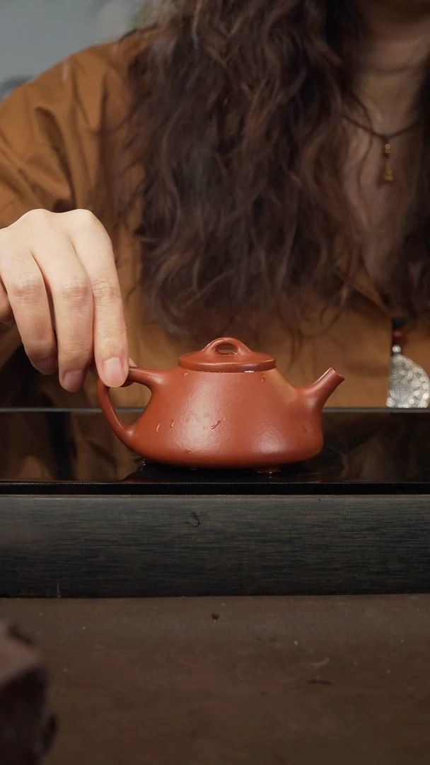 茶壶紫砂三*99  子冶石瓢 朱泥 150cc