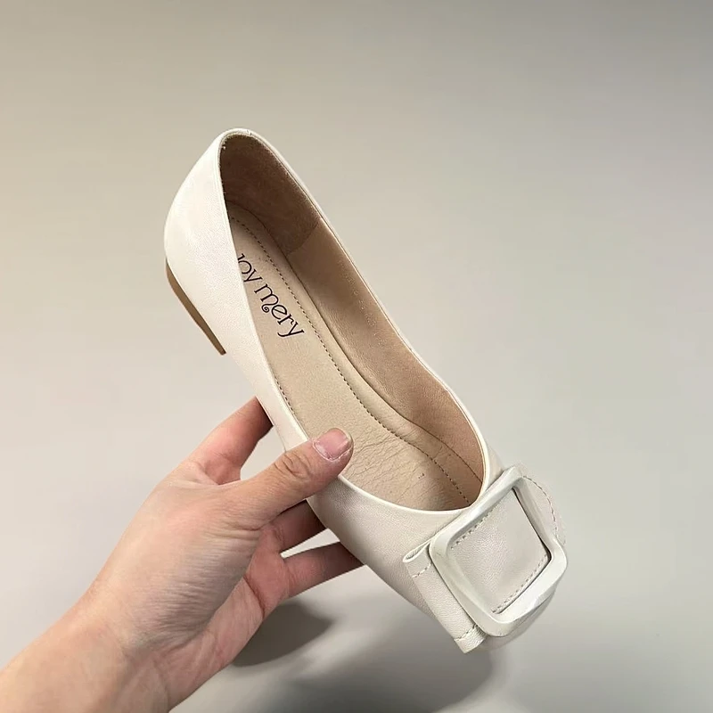 2218-X3-3-时尚百搭2025春季新款单鞋女式小皮鞋