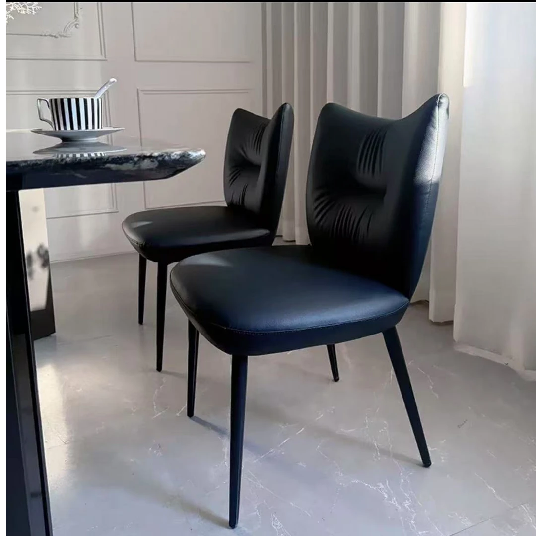 （猫耳椅）意式极简餐厅餐椅北欧现靠背椅轻奢餐桌椅网红凳子椅子